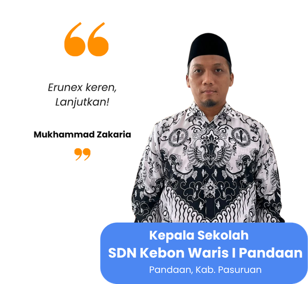 Testimoni Mukhammad Zakaria — Kepala Sekolah, SDN Kebon Waris I Pandaan